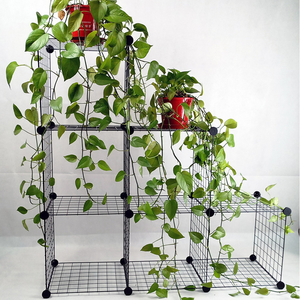 Venta al por mayor para fabricantes: <span class=keywords><strong>FUHAO</strong></span> HJ-6 Estante para flores de alambre de púas multicapa, impermeable y a prueba de polvo, de fácil montaje, capacidad para 11 pares - Product Image 3