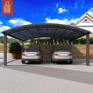 Abri de stationnement extérieur en <span class=keywords><strong>aluminium</strong></span> à <span class=keywords><strong>toit</strong></span> <span class=keywords><strong>plat</strong></span> pour voiture, protection solaire - Product Image 1