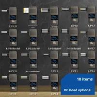 Adaptateur de charge ignifuge USB-C vers DC à angle droit JILIAN Industry PD 100W avec affichage numérique et surveillance de la puissance pour ordinateur portable CF/DC-SX