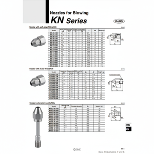 Pièces pneumatiques de buse de soufflage de KN-10-300 pneumatique SMC - Product Image 1