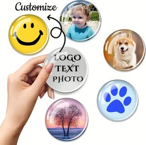 Round 3D Art Deco Epoxy <b>Fridge</b> <b>Magnets</b> Magnetic Sticker Customized Logo Multi-piece Package Decorative Christmas Gift - Product Image 1
