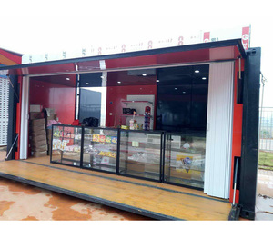 Conteneur créatif pour centre commercial |   Kiosque alimentaire en bois pour buffet en plein air à vendre - Product Image 2