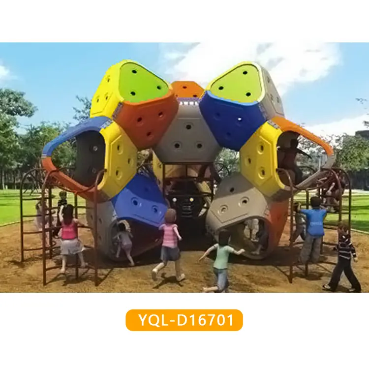 Arbre de jeux en plein air pour enfant, mur d'escalade en plein air, sur mesure, en acier sur mesure, pour bambins et adultes, matériel de construction, couleur