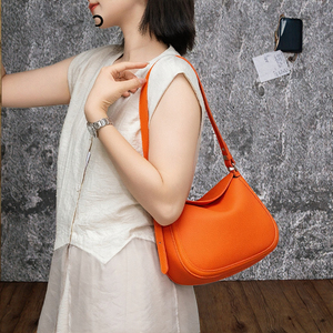 Bolso de Hombro de Cuero Genuino para Mujer, Diseño Verano 2026, con Forro de Algodón con Patrón de Lichee, Bolso de Axila a la Moda para Todas las Temporadas - Product Image 4