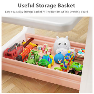 3 in 1 Papan Tulis Anak Mainan Lemari Rak Buku Meja dan Kursi Set Tablet Tulis Magnetik - Product Image 6