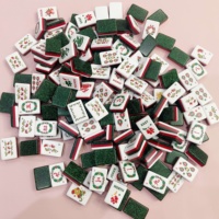 Set Mahjong Akrilik Amerika 166 Ubin dengan Joker Ukuran Standar Besar Tersedia Alas Dorong Tas Perlengkapan Lengkap