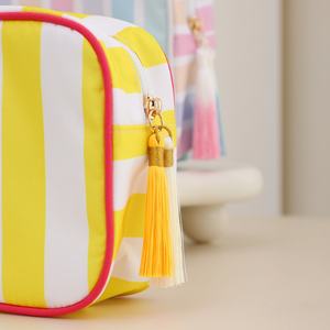 Large Capacity Canvas Striped Cosmetic <b>Bags</b> High Quality Eco Canvas Zipper <b>Bags</b> Embroidery <b>Toiletry</b> <b>Bag</b> for Travel - Product Image 6