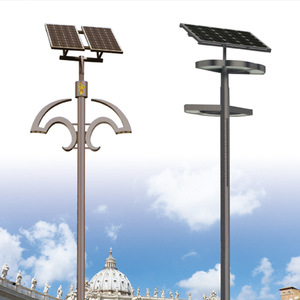 Poste de Luz LED de un Solo Brazo de Aleación de Aluminio, 3M-12M, Impermeable, con Recubrimiento en Polvo, para Uso en Exteriores, Decorativo Rojo y Amarillo, 180km/h - Product Image 4