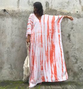 ซื้อออนไลน์ผ้าบาติกออกแบบผู้หญิงสวมใส่เรยอนฟรีขนาดมัดย้อม Kaftan - Product Image 2