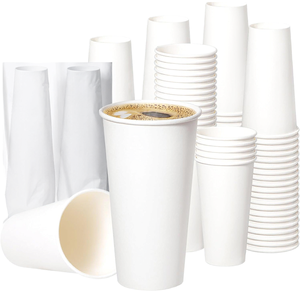 Gobelets en papier personnalisés avec couvercle 8oz 12oz 16oz à double paroi écologiques jetables en gros - Product Image 1