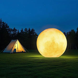 Lampe solaire extérieure étanche Led créative grande sphère en forme de lune 80 cm <span class=keywords><strong>Kula</strong></span> Ogrodowa Garden Moon Light Luna Luz - Product Image 2