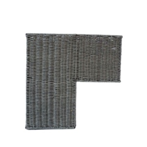 XH Màu Xám Nhà Máy Bán Buôn Handmade Dệt Mây Nhựa Liễu Liễu Cầu Thang Bước Lưu Trữ Giỏ Với Xử Lý - Product Image 2