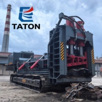 Cisaille hydraulique mobile sur chenilles de qualité supérieure pour travaux lourds, en alliage d'aluminium, capacité de coupe, motorisée, pour la récupération de ferraille sur site