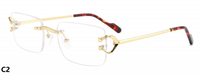 Monture de lunettes carrée en métal légère et simple, sans monture, pour verres optiques – Offre spéciale