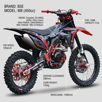 Moto tout-terrain à essence 4 temps 400-600CC Bosch M8 NC450 refroidie par eau à longue empattement pour la course sur sentier et la montagne