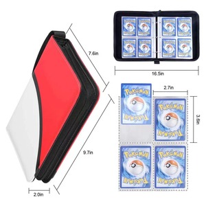 YUSHUN YS-7 Noir Grande Capacité Porte-cartes en Cuir PU à 3 Anneaux 9 Poches Fermeture Éclair Blocage RFID Album Photo Professionnel - Product Image 5