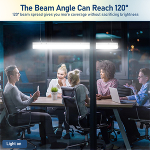 Luminaire LED industriel en forme de barre 4 pieds/8 pieds SMD2835, éclairage linéaire pour atelier, haute baie, DLC certifié IP20, garantie 5 ans, dimmable - Product Image 4