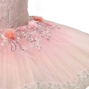 Tutú de Ballet Profesional Nutcracker con Placa Rígida, Traje Clásico de Bailarina para Actuación, Tutú de Ballet Panqueque de La Bella Durmiente - Product Image 4