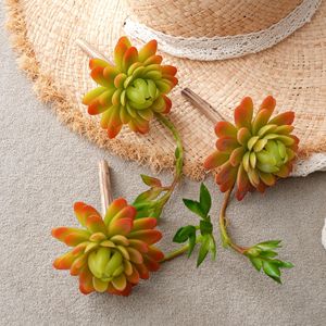 CallaFloral Plante Artificielle Succulente à Branche Unique Rouge Automne en Plastique pour Décoration Intérieure MW17693 - Product Image 2