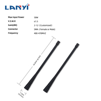 Antenne bi-bande 144/430Mhz Vhf Uhf Rubber Whip Handheld Walkie Talkie Antenne avec Tait Sma-Connector