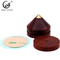 YIVO XSSH Audio HiFi, amortisseur de vibrations, amplificateur CD en bois, cône en laiton, pieds isolants, accessoires pour haut-parleurs, kits
