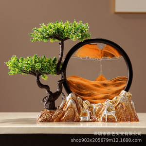 ใหม่ภาพวาดศิลปะทรายไหลจากเรซินอีพ็อกซี่พื้นบ้านของจีนเครื่องประดับภูมิทัศน์ห้องนั่งเล่นทางเข้าสำนักงานสร้างสรรค์ - Product Image 2