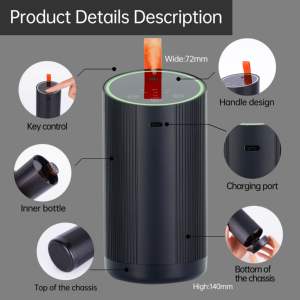 Hete Verkoop Usb Aangedreven Draagbare Elektrische Diffuser Kwaliteit Hotels Waterloze Auto Lucht Olie Geur Diffuser Touch Control Via Type-C - Product Image 3