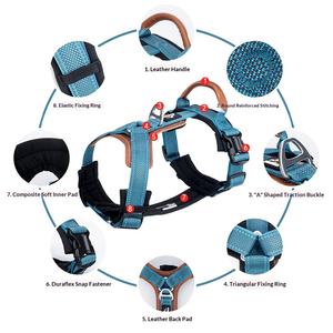 HY <span class=keywords><strong>2026</strong></span> 新型ペットベストスタイルハーネス ソフトパッド入りバックル留め具付き犬用リード 柴犬 中型コーギー 大型犬用屋外ロープハーネス - Product Image 2