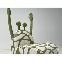 Fauteuil d'appoint en forme d'alien, très demandé, avec tissu à motif artistique spécial, chaise longue individuelle pour exposition et décoration intérieure