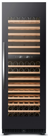 Réfrigérateur à vin de luxe 450L 90 bouteilles à double zone avec compresseur, éclairage LED et écran tactile réglable