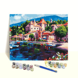 Diy <span class=keywords><strong>pintura</strong></span> por números lienzo acrílico <span class=keywords><strong>pintura</strong></span> al óleo junto al lago Diy <span class=keywords><strong>pintura</strong></span> por números Kits para adultos - Product Image 3