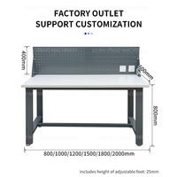 Banc de travail industriel robuste antistatique pour atelier avec rangement d'outils Banc de travail d'atelier personnalisable OEM