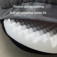 Lit pour chien ovale de luxe en mousse à mémoire de forme, chaud et confortable, avec coussin amovible, pour toutes les saisons