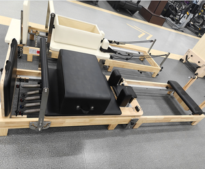 Equipo de Gimnasio Plegable y Portátil para el Hogar, Reformer Comercial de Madera de Roble EO01F con Opciones de Marco de 28mm/35mm para Ejercicios de Fitness - Product Image 1