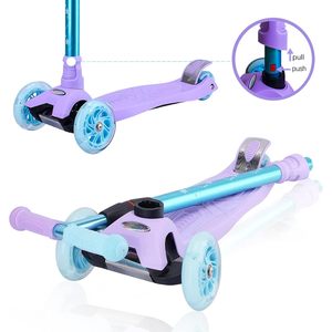 Premium 6-12 anni bambini 3 ruote Scooter in acciaio con luci ruote ponte robusto e 4 regolabile in altezza 36v - Product Image 4