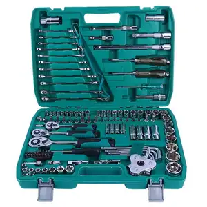 Factory Supplied 121Pcs Automotive Repair and Maintenance 1/2"3/8"1/4" ODM OEM Hard Case socket sets Torx Bit Tool Sets