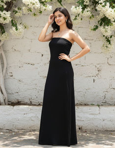 ชุดเดรสผ้าซาตินหรูหราสำหรับผู้หญิง เนื้อผ้าเรียบหรู ทันสมัย สวมใส่สบาย เหมาะสำหรับงานปาร์ตี้ กิจกรรมยามเย็น และการเดินทาง - Product Image 5