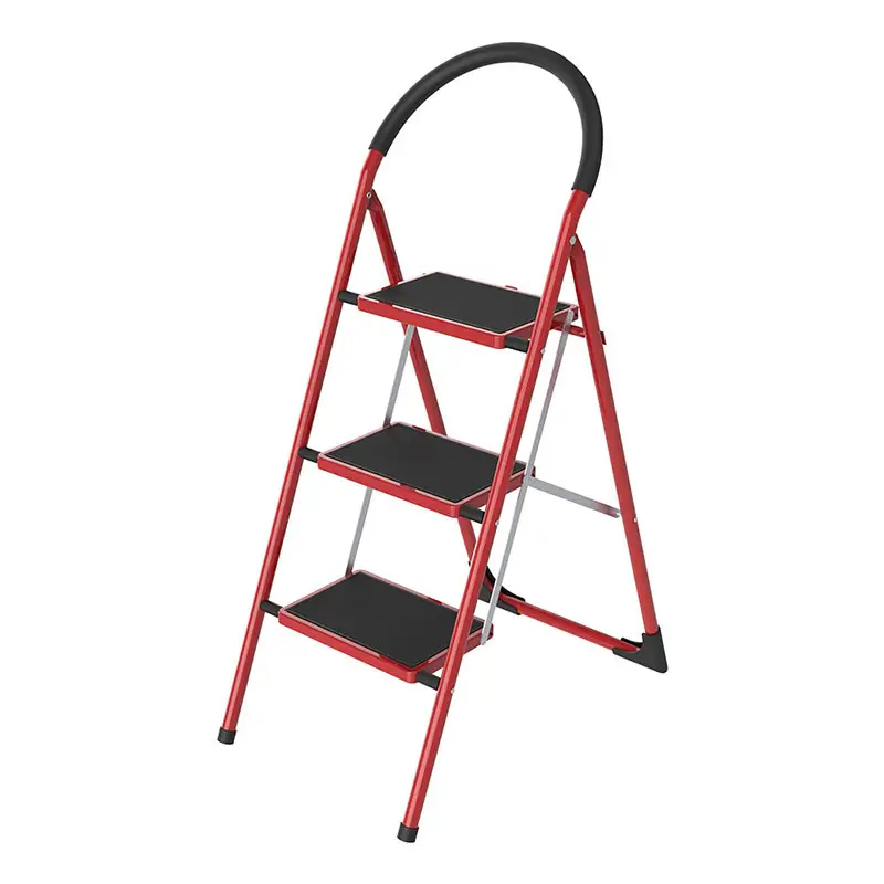 Preço barato 3 passos escadas de plástico uso doméstico cadeira dobrável escada aço heavy duty stepladder durável foldability passo escadas