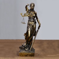 Sculpture personnalisée en bronze de Thémiès, déesse de la justice, statue en résine de la Dame de la Justice pour la décoration de la maison, du bureau, de la bibliothèque, de la salle d'avocats