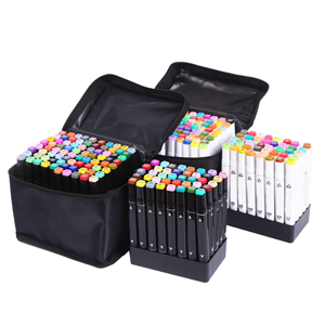 Ensemble de marqueurs d'art à double pointe à base d'alcool avec logo personnalisable, 168 couleurs, pointes durables pour le <span class=keywords><strong>dessin</strong></span> et l'esquisse professionnels - Product Image 1