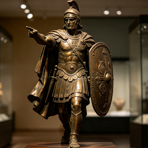 Statue de <span class=keywords><strong>soldat</strong></span> romain grandeur nature en fibre de verre pour la décoration de jardin extérieur, à vendre - Product Image 2