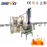 Máquina Embotelladora de Jugo de Naranja en Botellas de Vidrio, Línea de Producción de Llenado de Bebidas Totalmente Automática con Pasteurizador