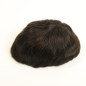 Protesi capillare da <span class=keywords><strong>uomo</strong></span> in capelli umani indiani, con base in pizzo e PU, sistema Q6. - Product Image 6
