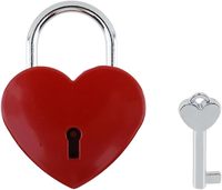 Petit cadenas en métal en forme de cœur, mini-verrou avec clé pour boîte à bijoux, boîte de rangement, journal intime