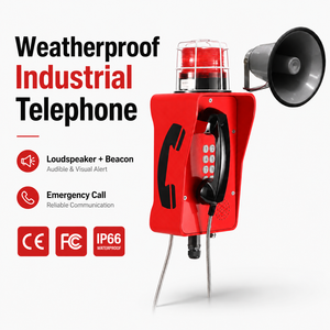 Dispositif d'urgence extérieur pour diffusion et appels vocaux avec klaxon balise pour usage en projet, fournisseur de téléphones industriels étanches - Product Image 2