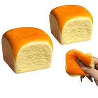Boules anti-stress Squishy en forme de dumpling à montée lente en forme de beurre, en PU, jouet sensoriel pour adultes unisexe - Idéal pour le bureau ou comme cadeau de fête