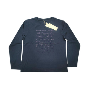 T-shirt décontracté à manches longues pour homme, col rond, mélange de coton, imprimé graphique au dos, doux et confortable, streetwear, mode quotidienne - Product Image 1