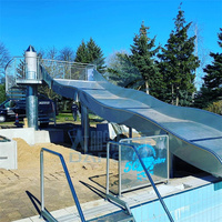 Petit système de parc aquatique jeux de piscine d'eau outils de jeu d'équipement pour enfants toboggans d'attraction de rivière pour adultes de parc aquatique