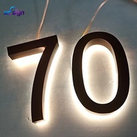 Enseigne LED 3D rétroéclairée en acier inoxydable personnalisée de qualité supérieure, compatible HomeKit, transformateur CA, télécommande, pour bureau et mariage, IP65