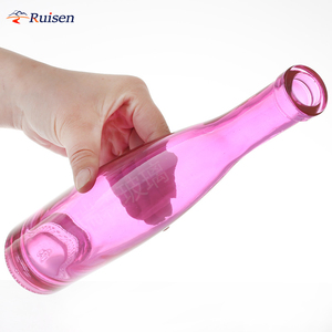 Botella de Vidrio <span class=keywords><strong>Rosa</strong></span> Claro de 500 ml Personalizable, Apta para <span class=keywords><strong>Vodka</strong></span>, con Corcho - Product Image 4